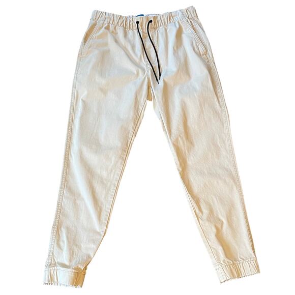 Old Navy Modern Jogger Built-In Flex Pants Beige Khaki Men’s M VSCO Y2K - Picture 1 of 10
